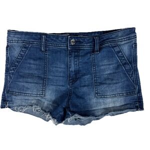 Seven7 GIRLS Denim Jean Shorts Distressed Stretch SIZE 16